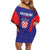 Personalized Croatia 2024 Football Family Matching Off Shoulder Short Dress and Hawaiian Shirt Hrvatska Vatreni