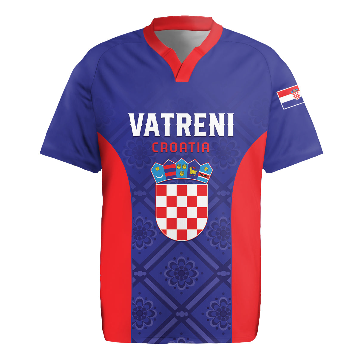 Personalized Croatia 2024 Football Rugby Jersey Hrvatska Vatreni