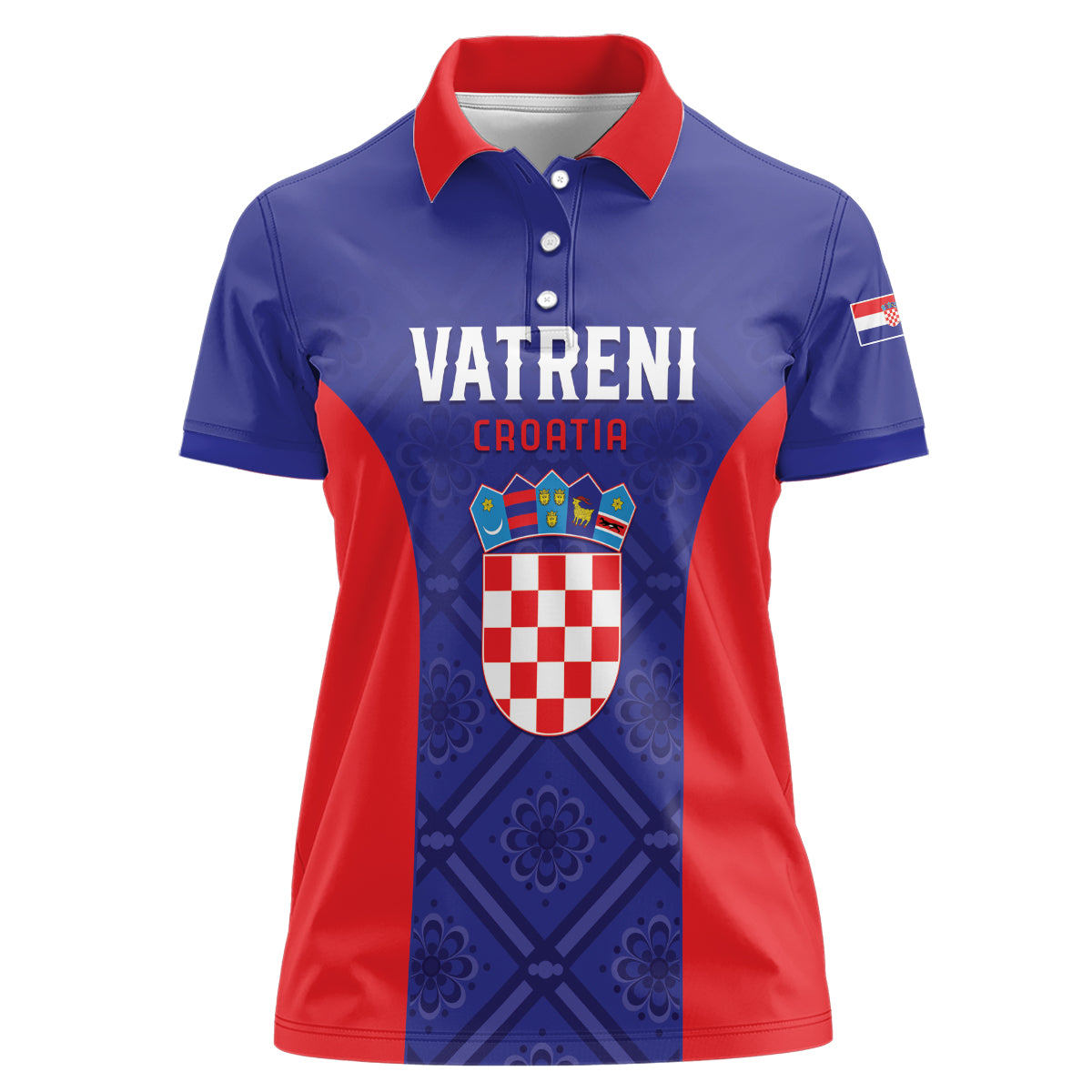 Personalized Croatia 2024 Football Women Polo Shirt Hrvatska Vatreni