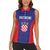 Personalized Croatia 2024 Football Women Sleeveless Polo Shirt Hrvatska Vatreni