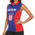 Personalized Croatia 2024 Football Women Sleeveless Polo Shirt Hrvatska Vatreni