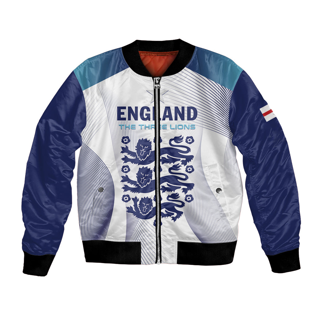 Personalized England 2024 Football Bomber Jacket Come On The Three Lions - Wonder Print Shop