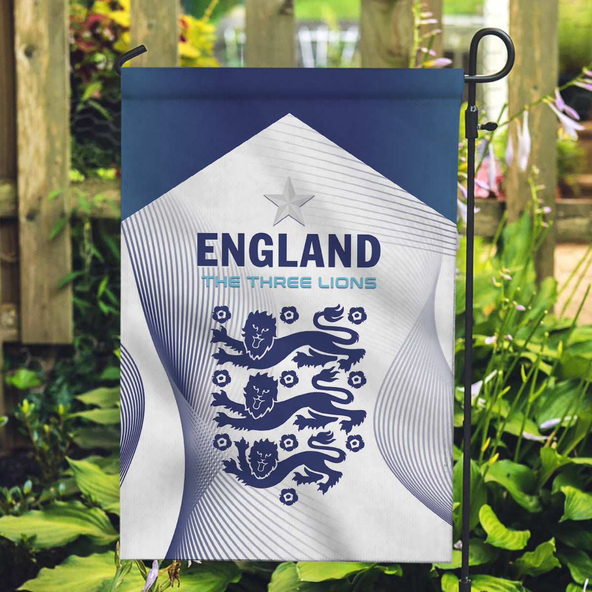 England 2024 Football Garden Flag Come On The Three Lions - Wonder Print Shop