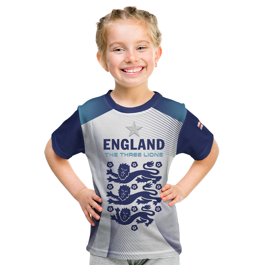 Personalized England 2024 Football Kid T Shirt Come On The Three Lions - Wonder Print Shop