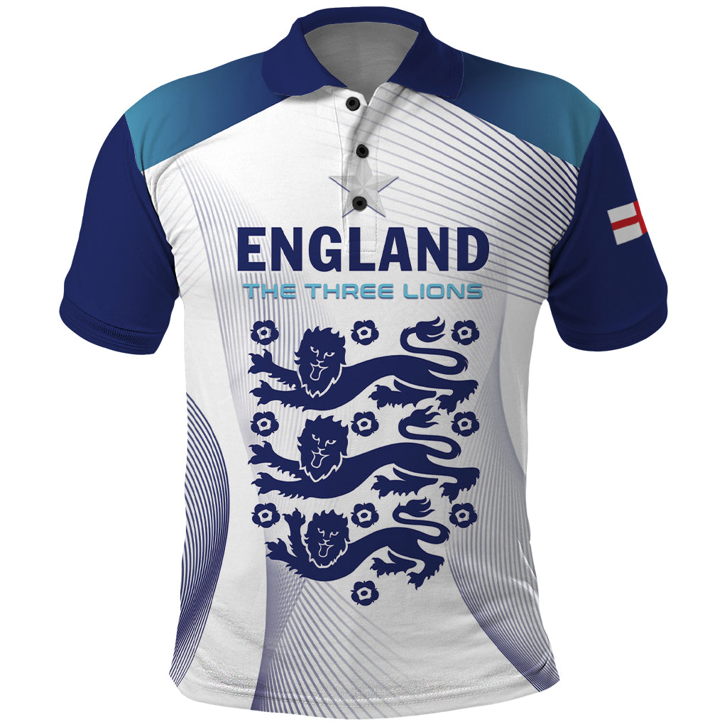 Personalized England 2024 Football Polo Shirt Come On The Three Lions - Wonder Print Shop