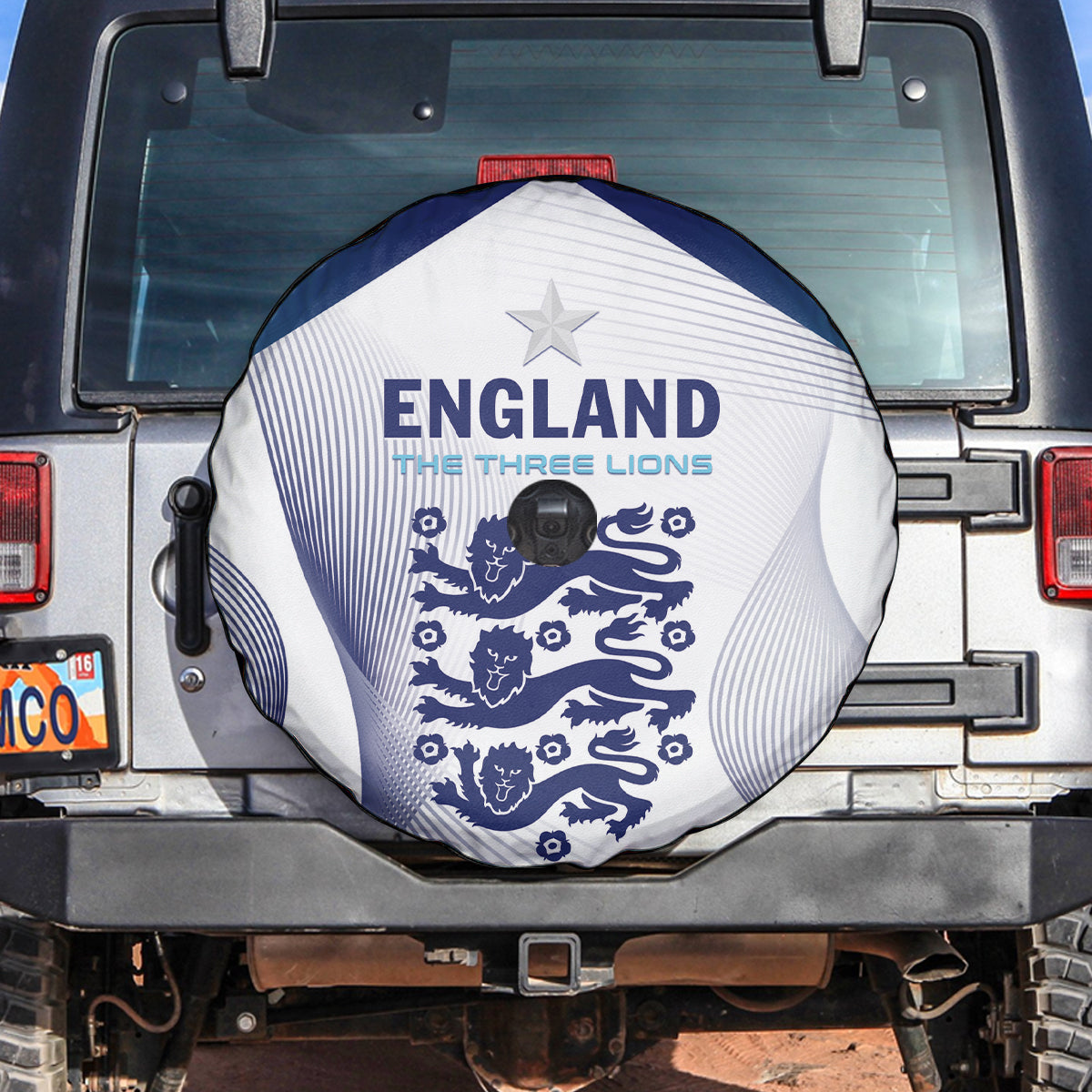 England 2024 Football Spare Tire Cover Come On The Three Lions