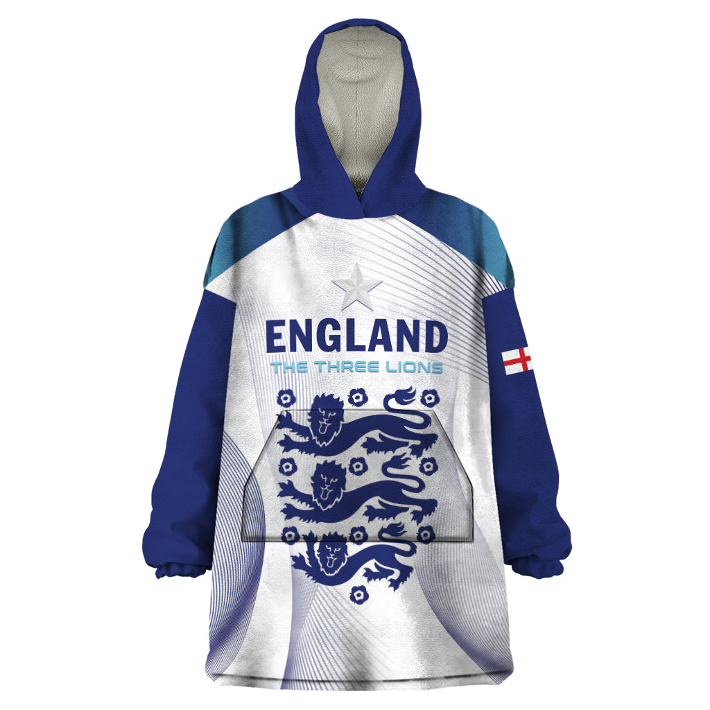 Personalized England 2024 Football Wearable Blanket Hoodie Come On The Three Lions