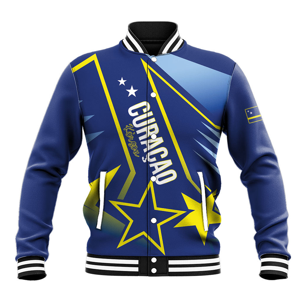 Personalized Country of Curacao Baseball Jacket Proud of Our Flag