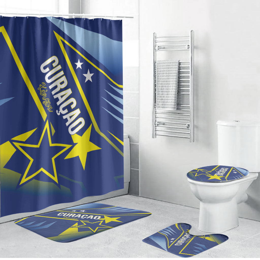 Country of Curacao Bathroom Set Proud of Our Flag