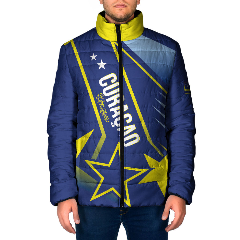 Personalized Country of Curacao Padded Jacket Proud of Our Flag