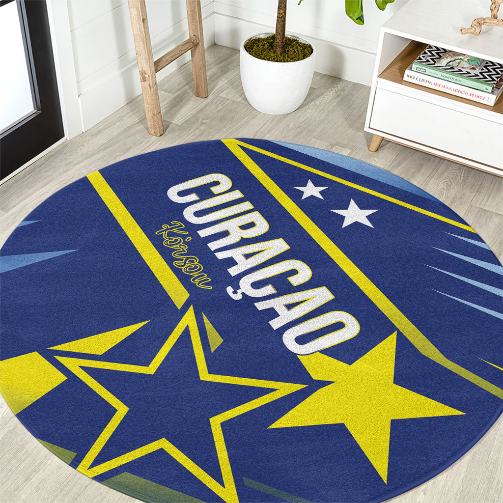 Country of Curacao Round Carpet Proud of Our Flag