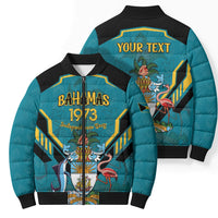 Personalized Bahamas 1973 Bomber Puffer Jacket Happy Independence Day