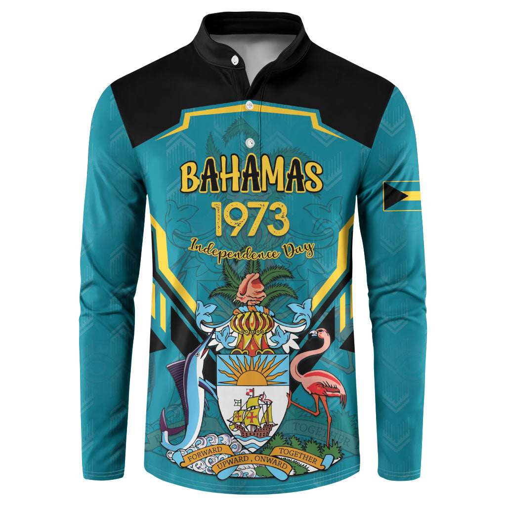 Personalized Bahamas 1973 Button Sweatshirt Happy Independence Day