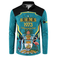 Personalized Bahamas 1973 Button Sweatshirt Happy Independence Day
