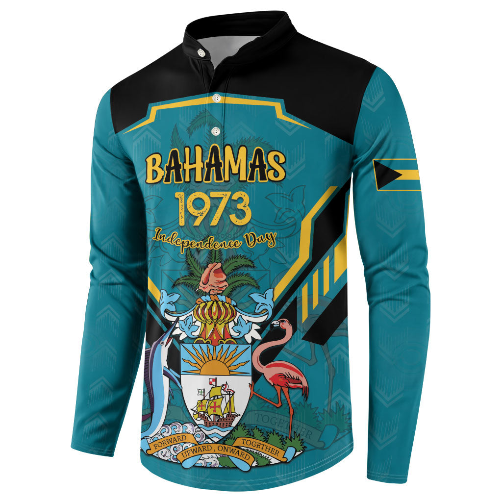Personalized Bahamas 1973 Button Sweatshirt Happy Independence Day