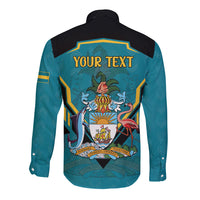 Personalized Bahamas 1973 Long Sleeve Button Shirt Happy Independence Day