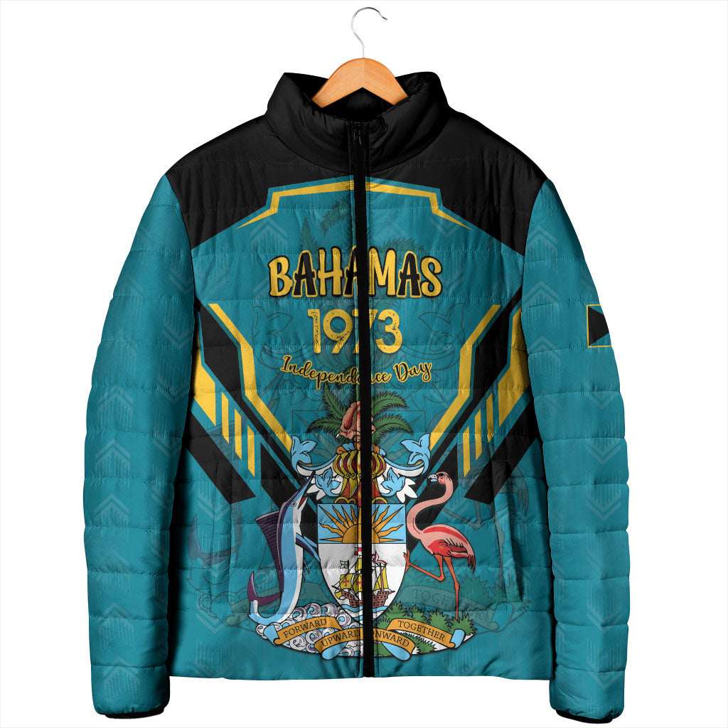 Personalized Bahamas 1973 Padded Jacket Happy Independence Day