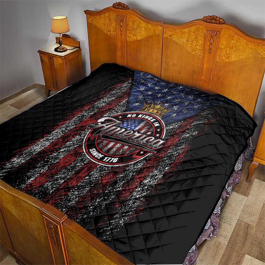 No Kings In America Since 1777 Quilt Retro Vibe - Wonder Print Shop