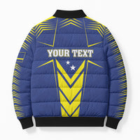 Personalized Curacao Flag Day Bomber Puffer Jacket Pais Korsou