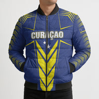 Personalized Curacao Flag Day Bomber Puffer Jacket Pais Korsou
