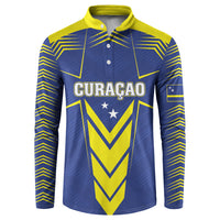 Personalized Curacao Flag Day Button Sweatshirt Pais Korsou