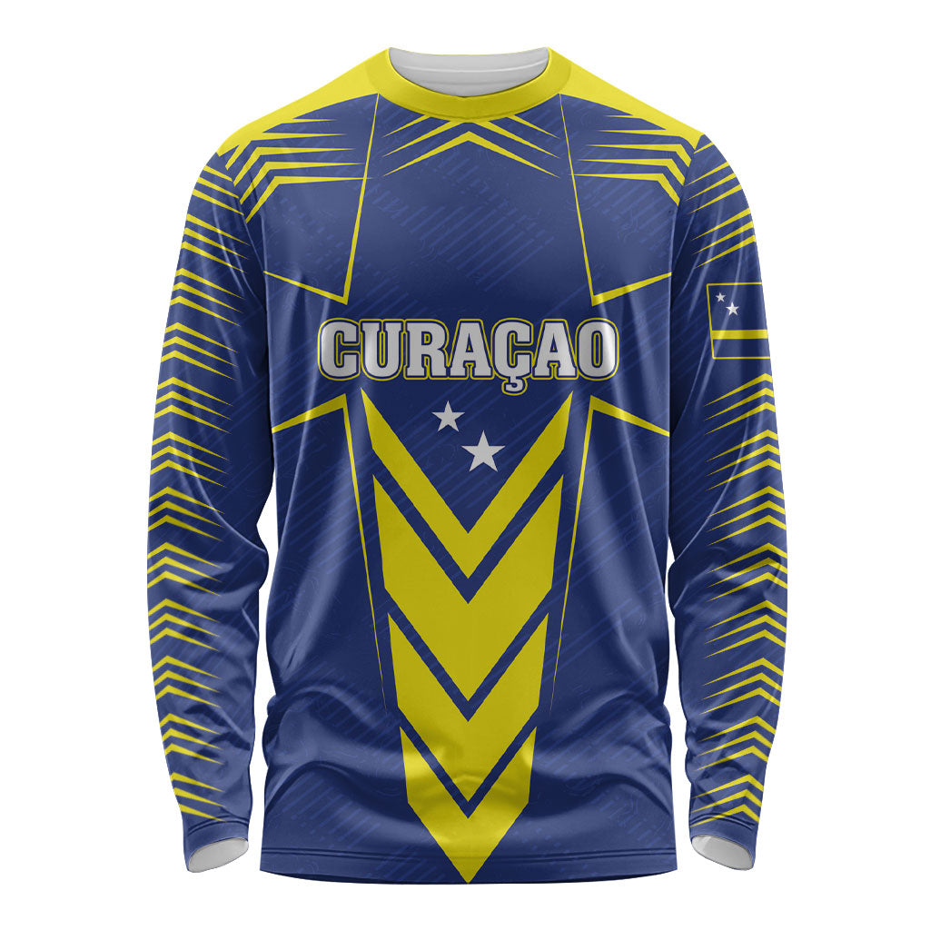 Personalized Curacao Flag Day Long Sleeve Shirt Pais Korsou