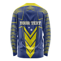 Personalized Curacao Flag Day Long Sleeve Shirt Pais Korsou