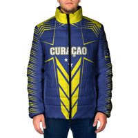 Personalized Curacao Flag Day Padded Jacket Pais Korsou