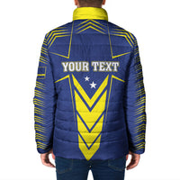 Personalized Curacao Flag Day Padded Jacket Pais Korsou