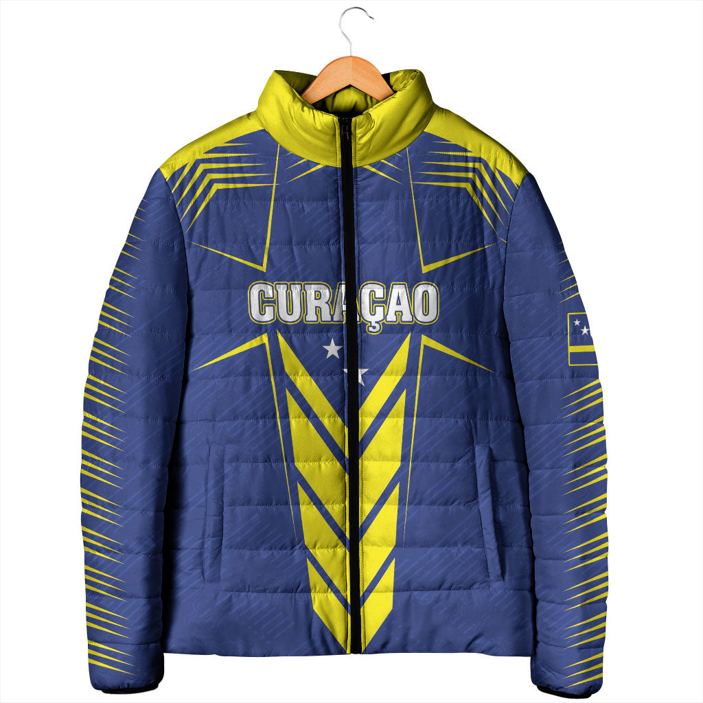 Personalized Curacao Flag Day Padded Jacket Pais Korsou