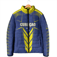 Personalized Curacao Flag Day Padded Jacket Pais Korsou