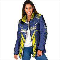 Personalized Curacao Flag Day Padded Jacket Pais Korsou