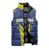 Personalized Curacao Flag Day Sleeveless Puffer Jacket Pais Korsou