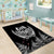 Custom New Zealand Rugby Area Rug NZ Opango Forever Silver Fern Heart - Wonder Print Shop