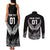 Custom New Zealand Rugby Couples Matching Tank Maxi Dress and Long Sleeve Button Shirt NZ Opango Forever Silver Fern Heart - Wonder Print Shop