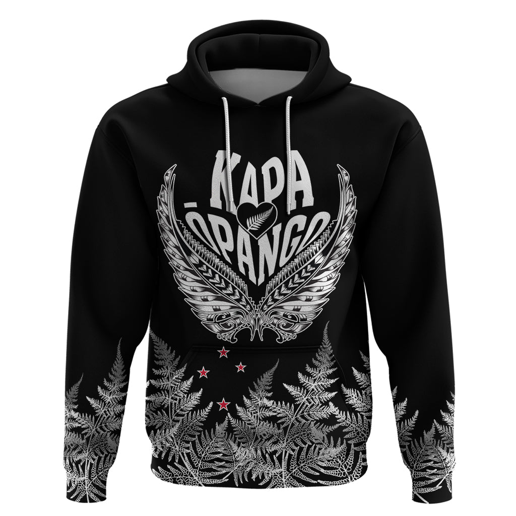 Custom New Zealand Rugby Hoodie NZ Opango Forever Silver Fern Heart - Wonder Print Shop