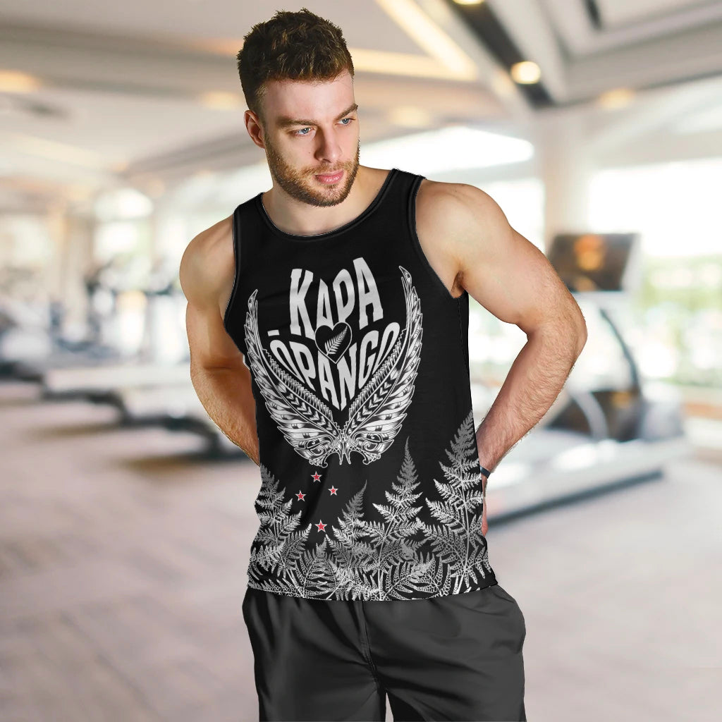 Custom New Zealand Rugby Men Tank Top NZ Opango Forever Silver Fern Heart - Wonder Print Shop