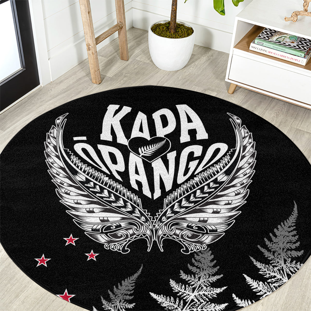 custom-new-zealand-rugby-round-carpet-nz-opango-forever-silver-fern-heart