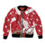 Denmark Christmas Bomber Jacket Coquette Bow With Swan - Wonder Print Shop