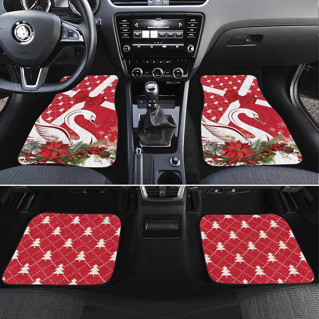 Denmark Christmas Car Mats Coquette Bow With Swan - Wonder Print Shop