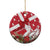 Denmark Christmas Ceramic Ornament Coquette Bow With Swan - Wonder Print Shop