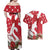 Denmark Christmas Couples Matching Off Shoulder Maxi Dress and Hawaiian Shirt Coquette Bow With Swan - Wonder Print Shop