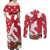 Denmark Christmas Couples Matching Off Shoulder Maxi Dress and Long Sleeve Button Shirt Coquette Bow With Swan - Wonder Print Shop