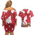 Denmark Christmas Couples Matching Off Shoulder Short Dress and Hawaiian Shirt Coquette Bow With Swan - Wonder Print Shop