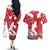 Denmark Christmas Couples Matching Off The Shoulder Long Sleeve Dress and Hawaiian Shirt Coquette Bow With Swan - Wonder Print Shop