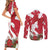 Denmark Christmas Couples Matching Short Sleeve Bodycon Dress and Long Sleeve Button Shirt Coquette Bow With Swan - Wonder Print Shop