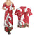 Denmark Christmas Couples Matching Summer Maxi Dress and Hawaiian Shirt Coquette Bow With Swan - Wonder Print Shop