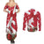 Denmark Christmas Couples Matching Summer Maxi Dress and Long Sleeve Button Shirt Coquette Bow With Swan - Wonder Print Shop