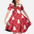 Denmark Christmas Family Matching Long Sleeve Bodycon Dress and Hawaiian Shirt Coquette Bow With Swan - Wonder Print Shop