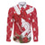 Denmark Christmas Family Matching Long Sleeve Bodycon Dress and Hawaiian Shirt Coquette Bow With Swan - Wonder Print Shop